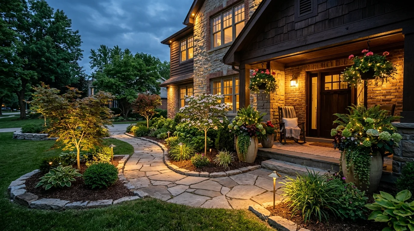 Add Repeated Shrubs Near the House